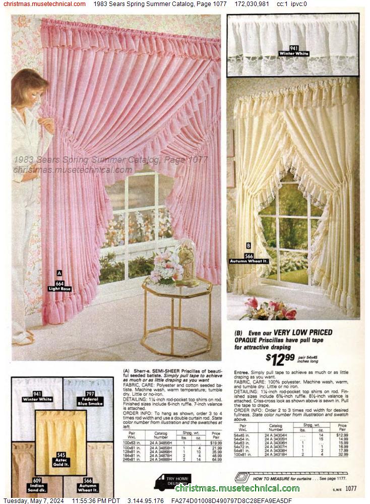 1983 Sears Spring Summer Catalog, Page 1077