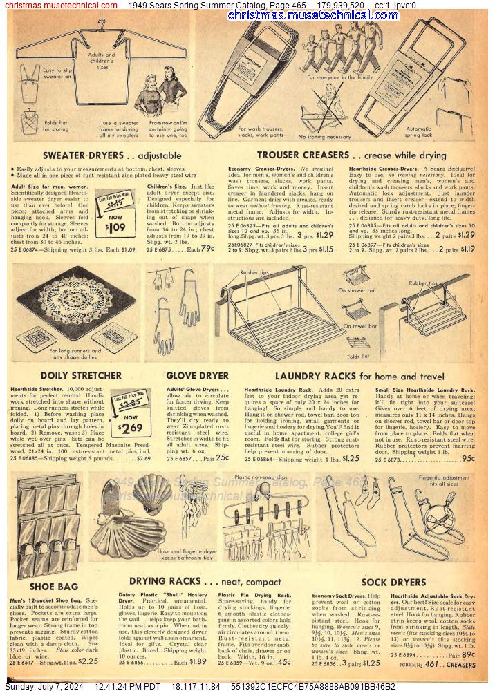 1949 Sears Spring Summer Catalog, Page 465