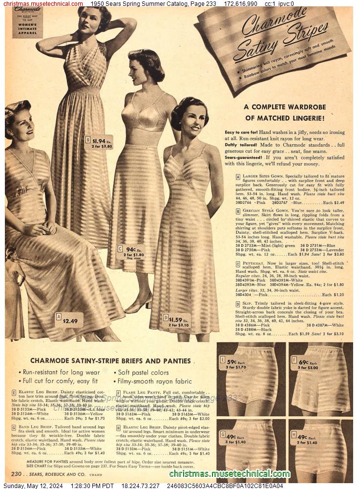 1950 Sears Spring Summer Catalog, Page 233