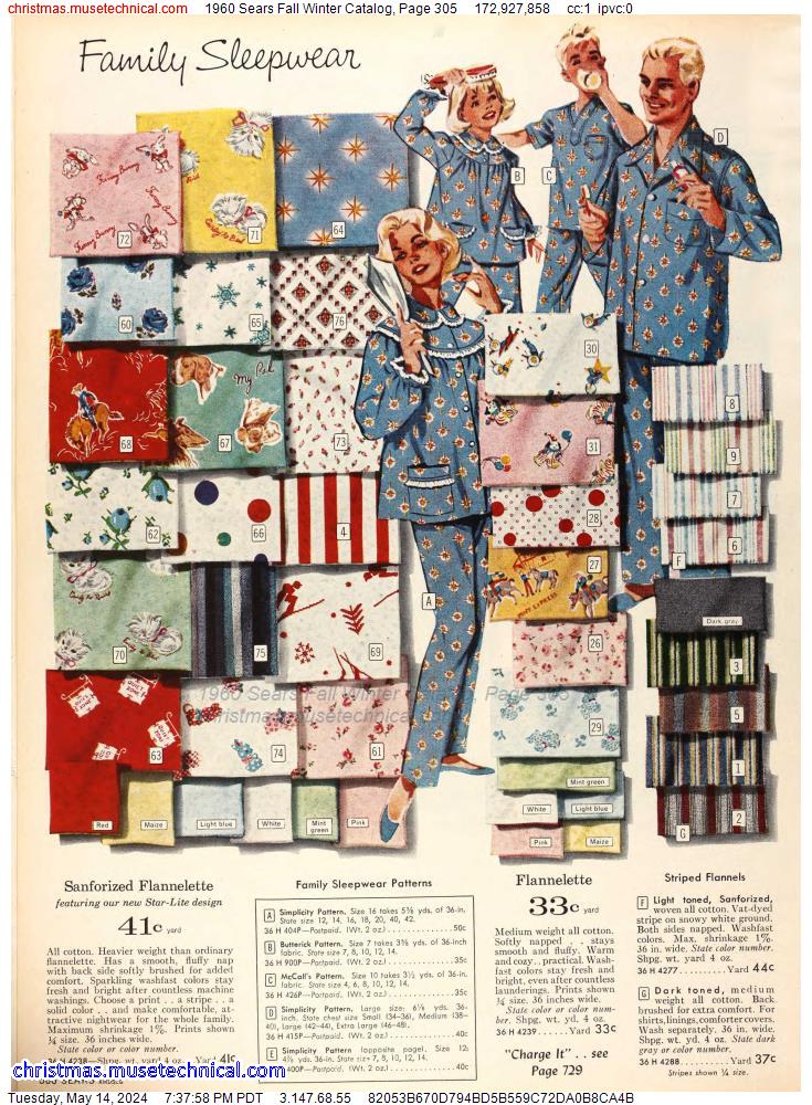 1960 Sears Fall Winter Catalog, Page 305