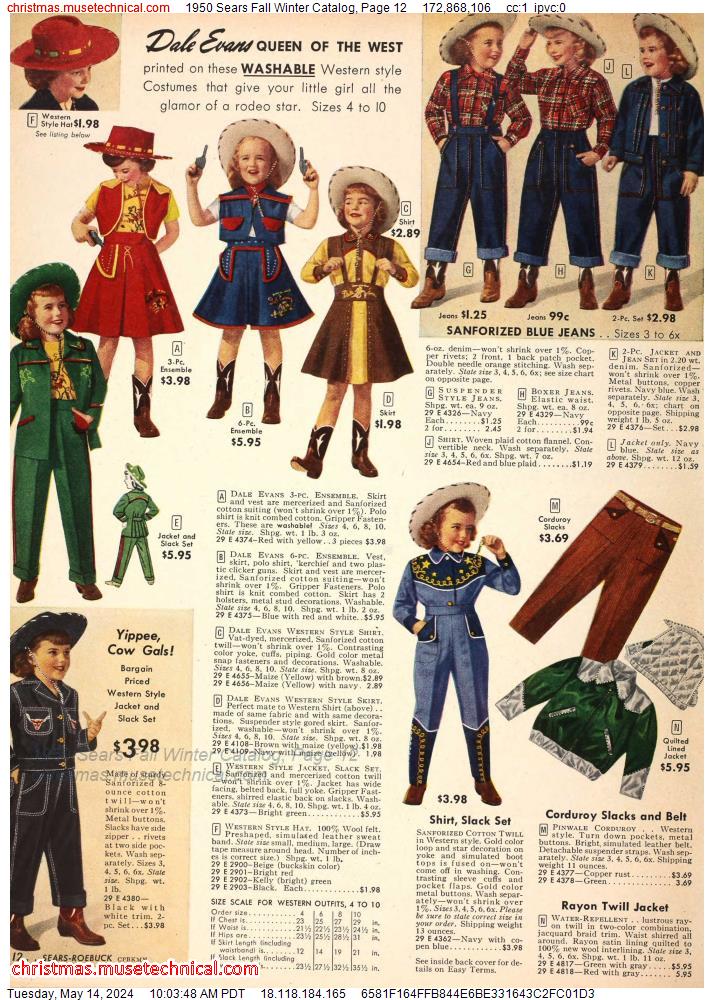 1950 Sears Fall Winter Catalog, Page 12
