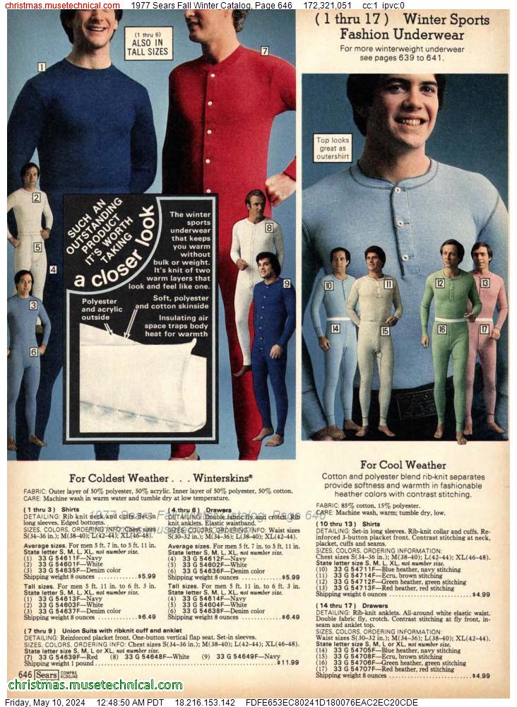 1977 Sears Fall Winter Catalog, Page 646