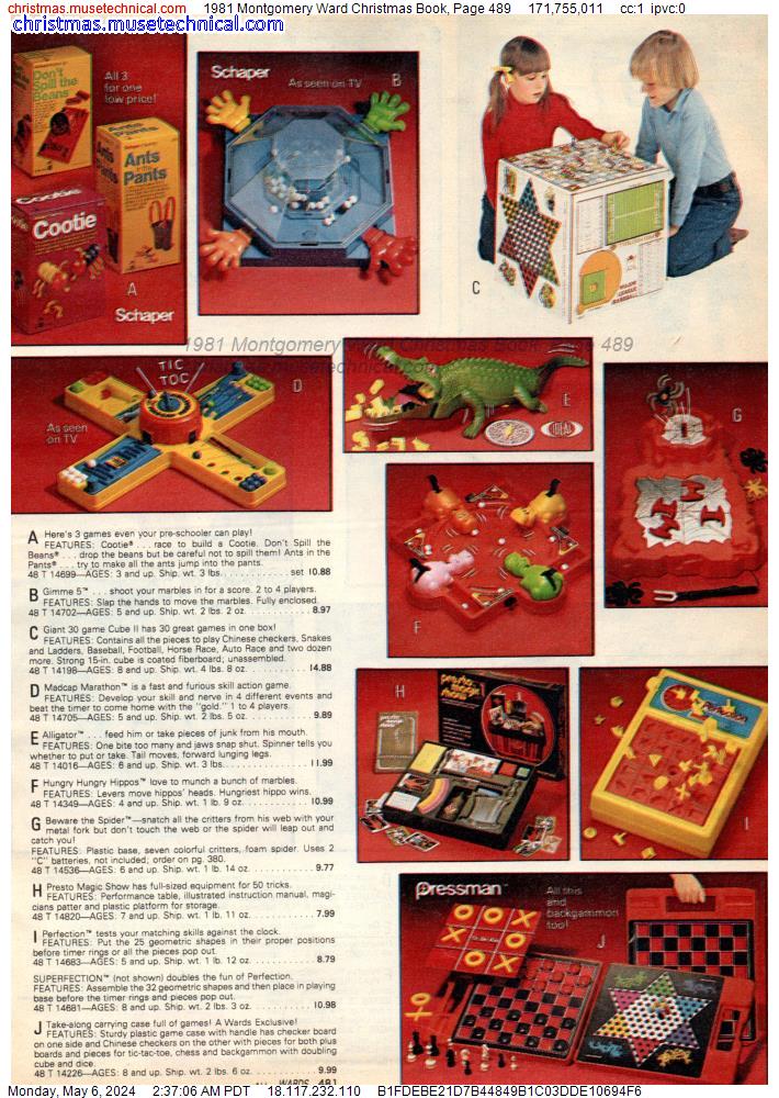 1981 Montgomery Ward Christmas Book, Page 489