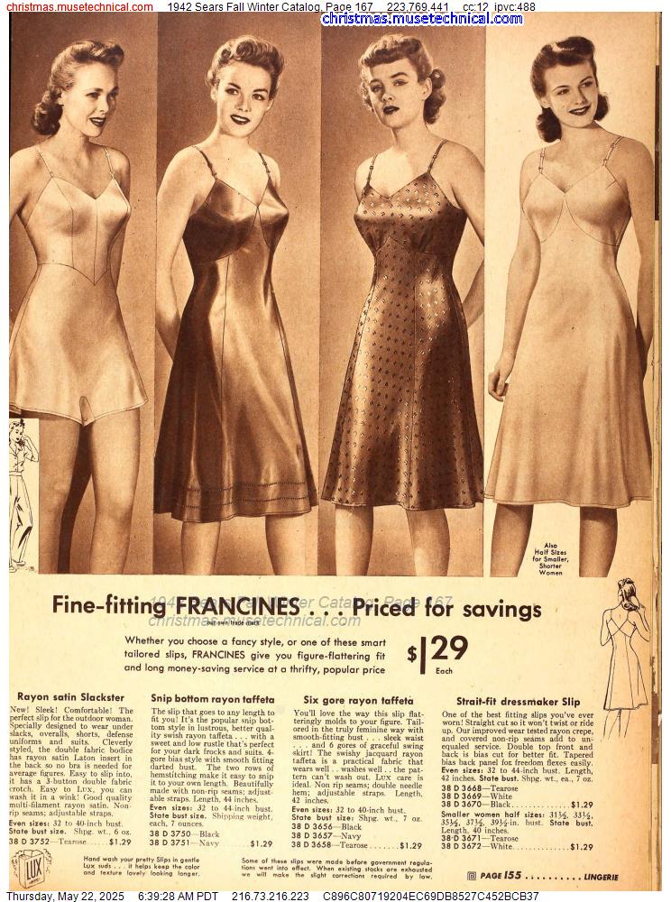 1942 Sears Fall Winter Catalog, Page 167