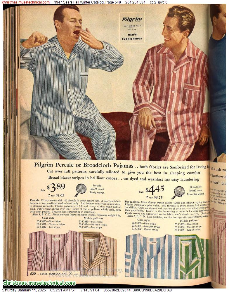 1947 Sears Fall Winter Catalog, Page 548