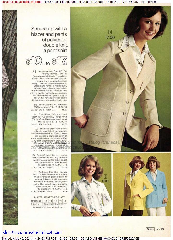 1975 Sears Spring Summer Catalog (Canada), Page 23