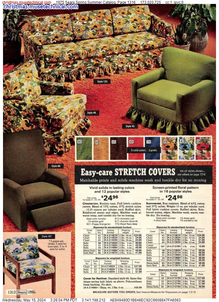 1975 Sears Spring Summer Catalog, Page 1316
