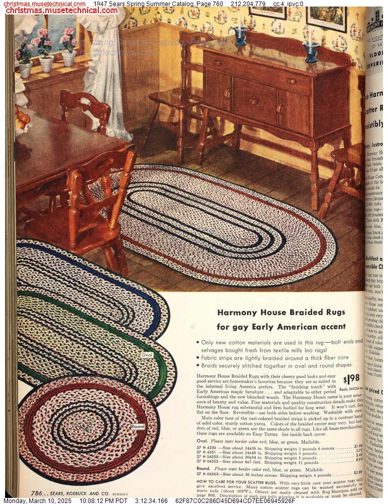 1947 Sears Spring Summer Catalog, Page 760