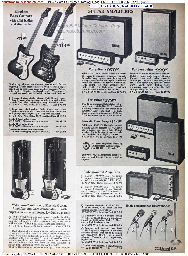 1967 Sears Fall Winter Catalog, Page 1379