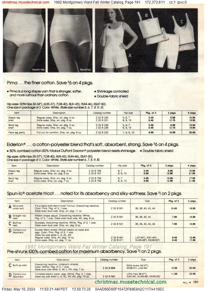 1982 Montgomery Ward Fall Winter Catalog, Page 191