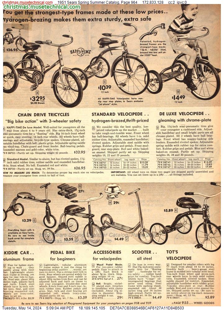 1951 Sears Spring Summer Catalog, Page 964