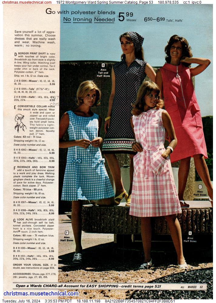 1972 Montgomery Ward Spring Summer Catalog, Page 53