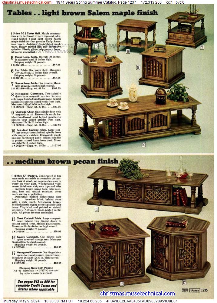 1974 Sears Spring Summer Catalog, Page 1237