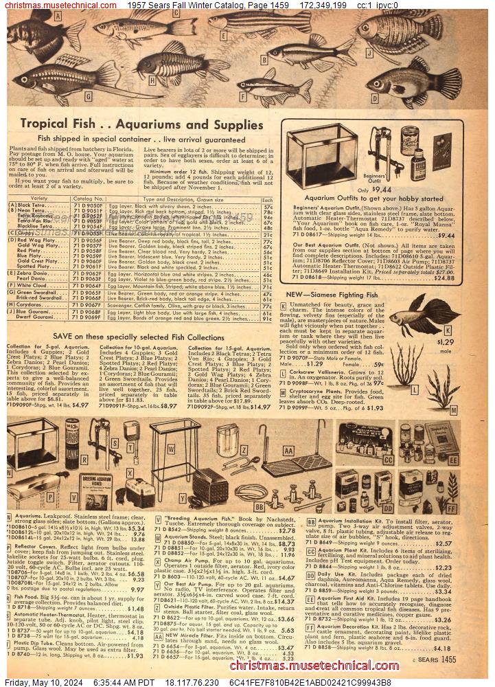 1957 Sears Fall Winter Catalog, Page 1459
