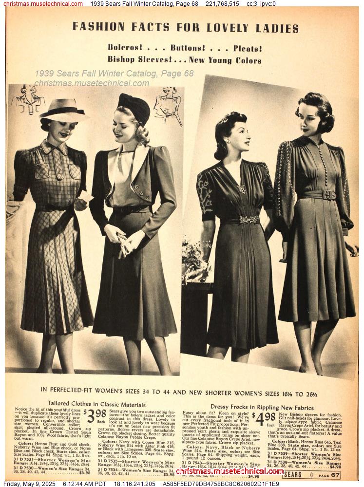 1939 Sears Fall Winter Catalog, Page 68
