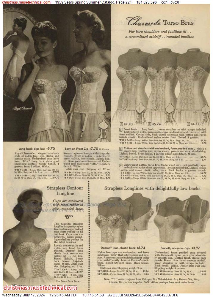1959 Sears Spring Summer Catalog, Page 224