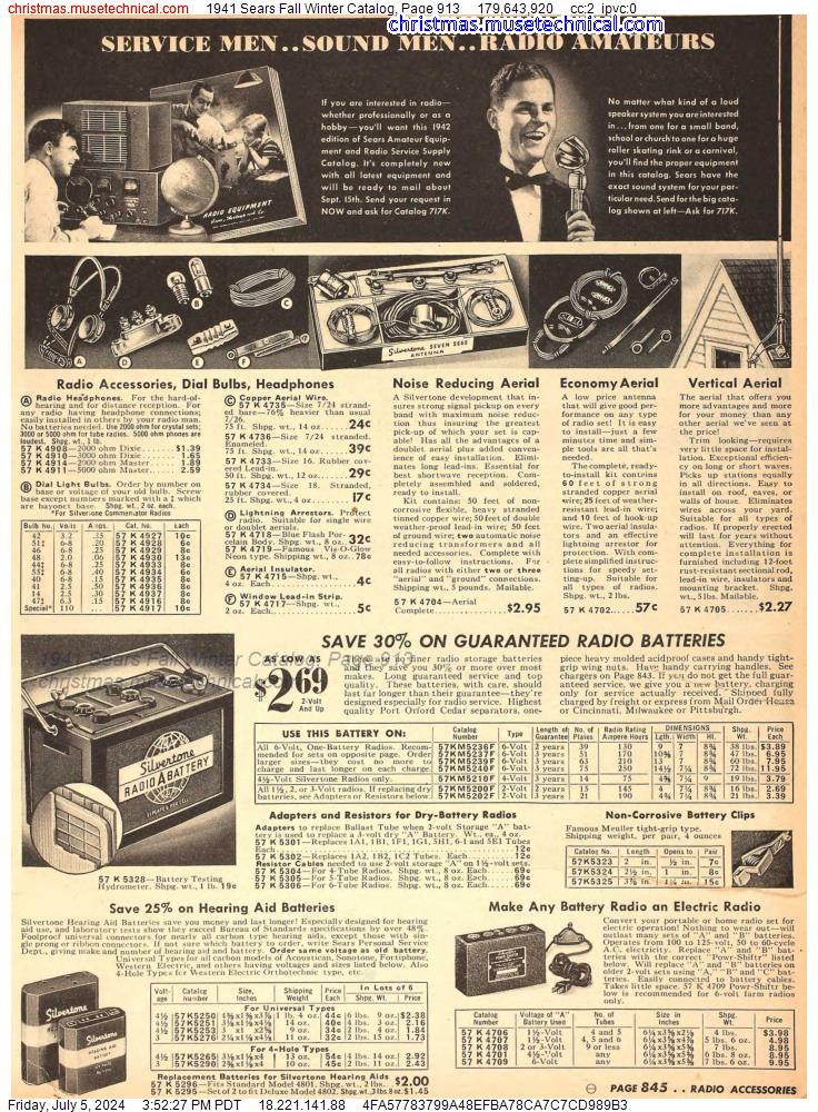 1941 Sears Fall Winter Catalog, Page 913