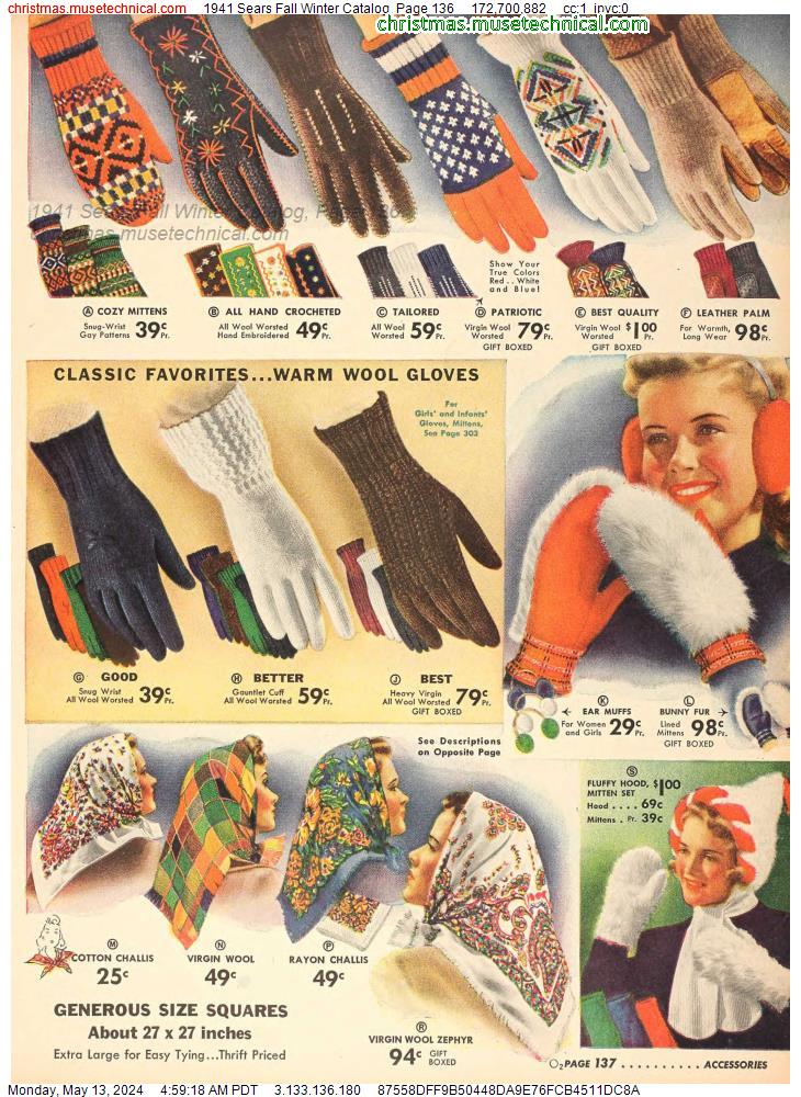 1941 Sears Fall Winter Catalog, Page 136