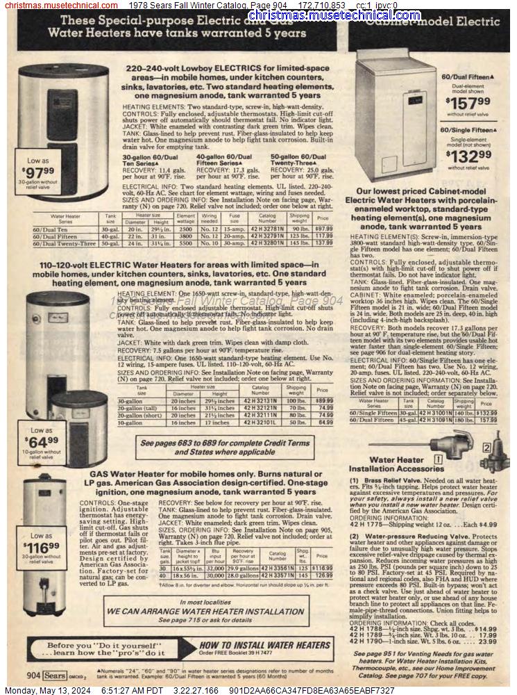 1978 Sears Fall Winter Catalog, Page 904
