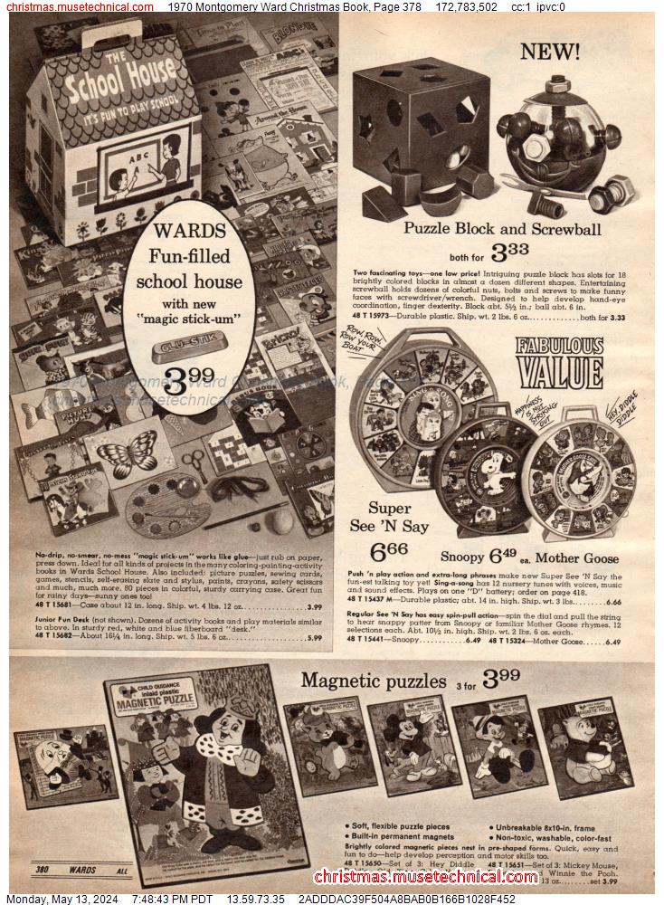 1970 Montgomery Ward Christmas Book, Page 378