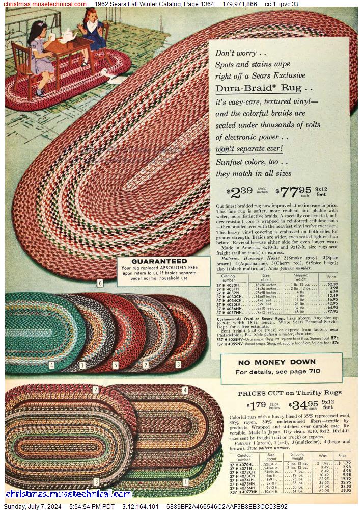 1962 Sears Fall Winter Catalog, Page 1364