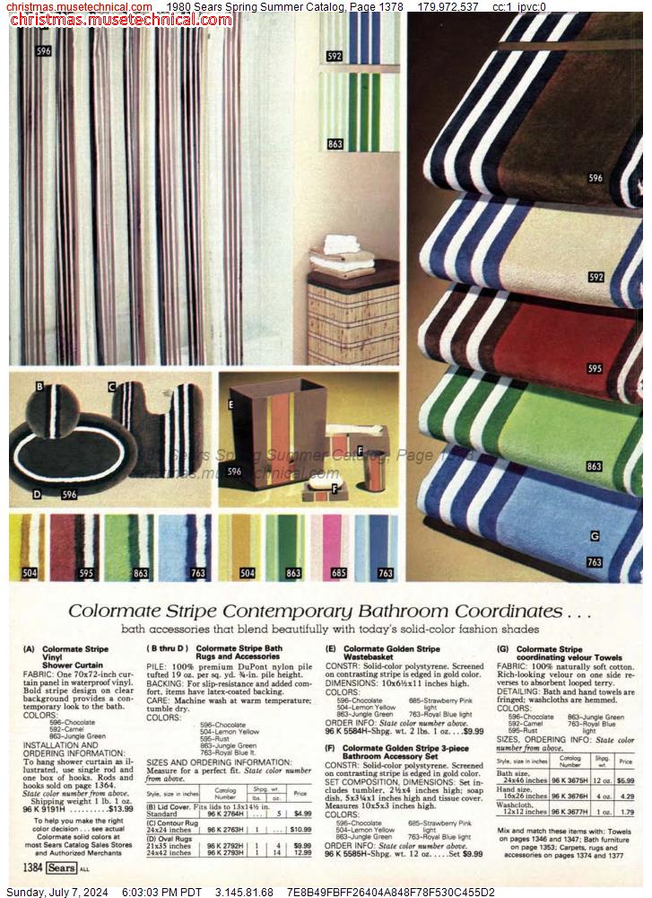 1980 Sears Spring Summer Catalog, Page 1378