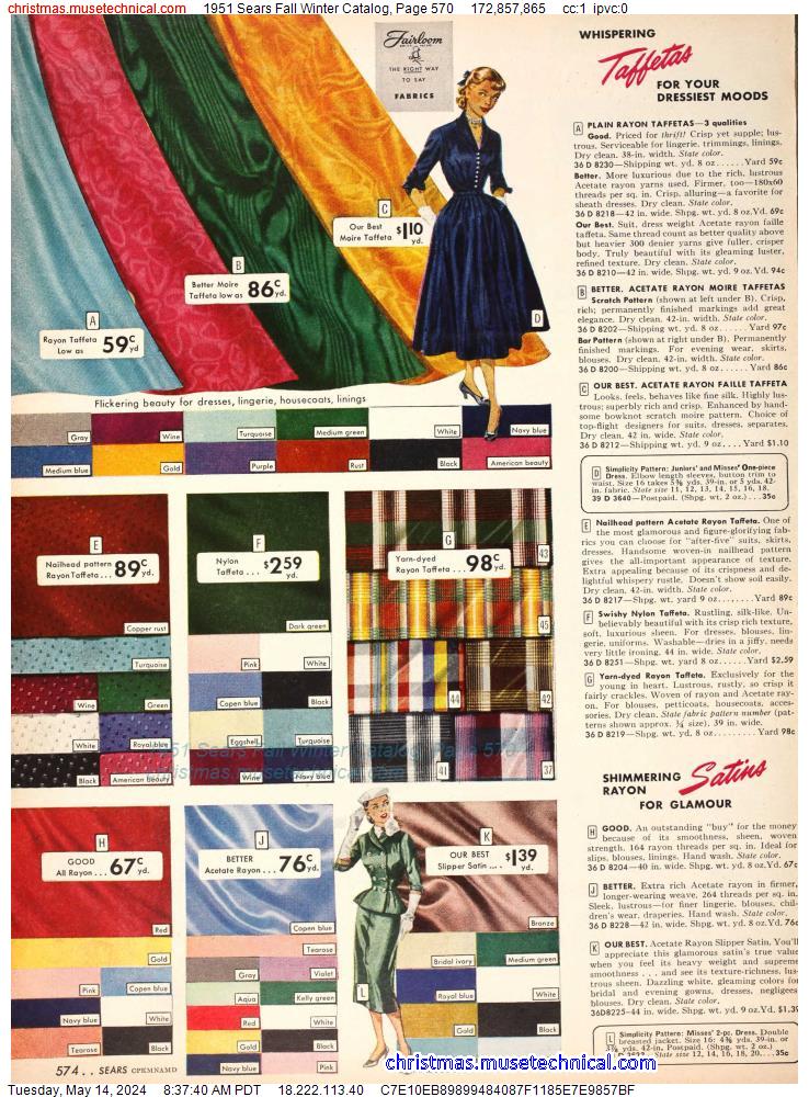 1951 Sears Fall Winter Catalog, Page 570