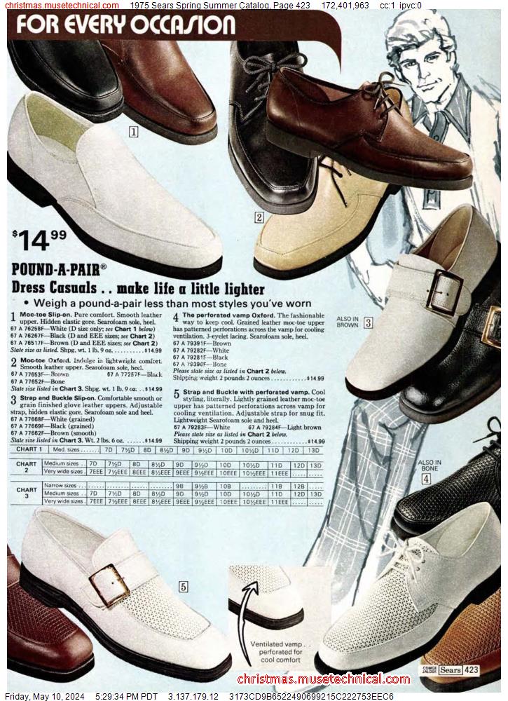 1975 Sears Spring Summer Catalog, Page 423