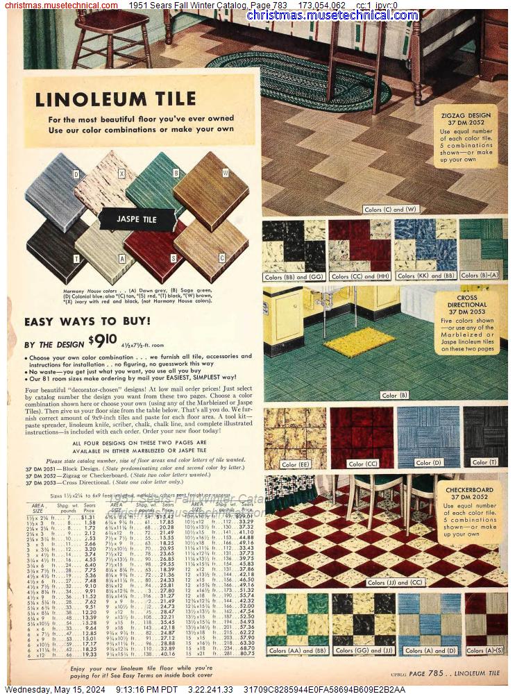 1951 Sears Fall Winter Catalog, Page 783