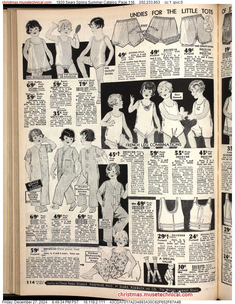 1930 Sears Spring Summer Catalog, Page 116