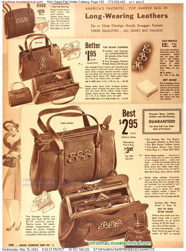 1941 Sears Fall Winter Catalog, Page 125