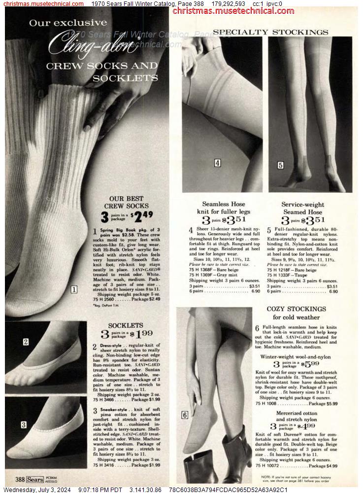 1970 Sears Fall Winter Catalog, Page 388