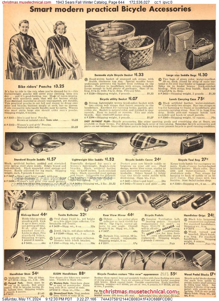 1943 Sears Fall Winter Catalog, Page 644
