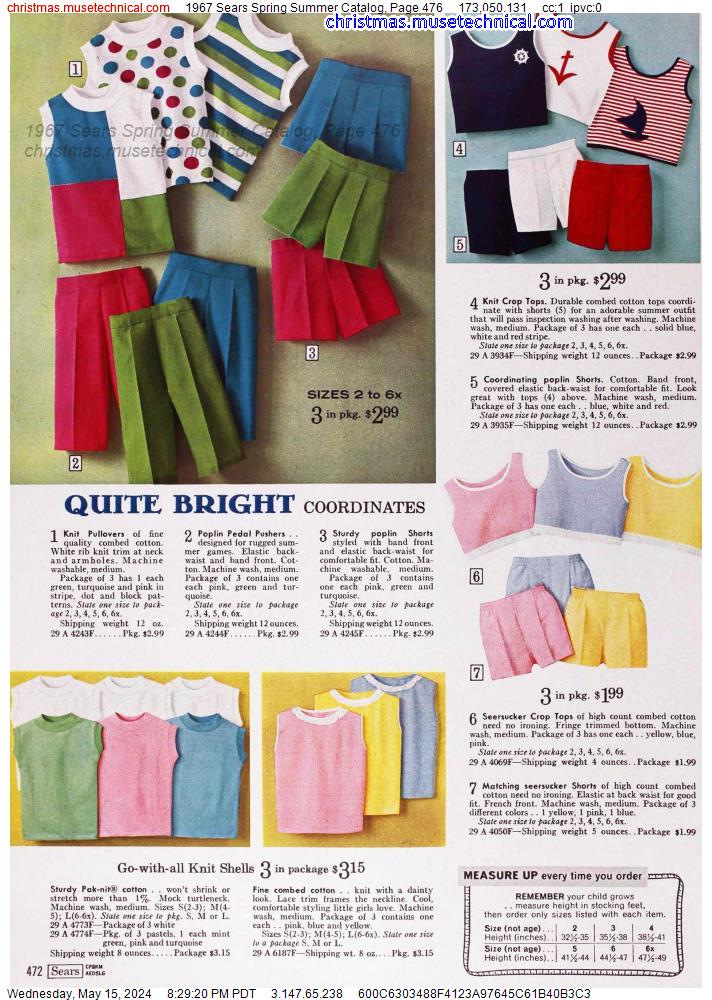 1967 Sears Spring Summer Catalog, Page 476