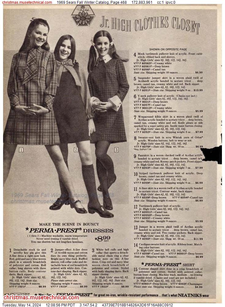 1969 Sears Fall Winter Catalog, Page 468