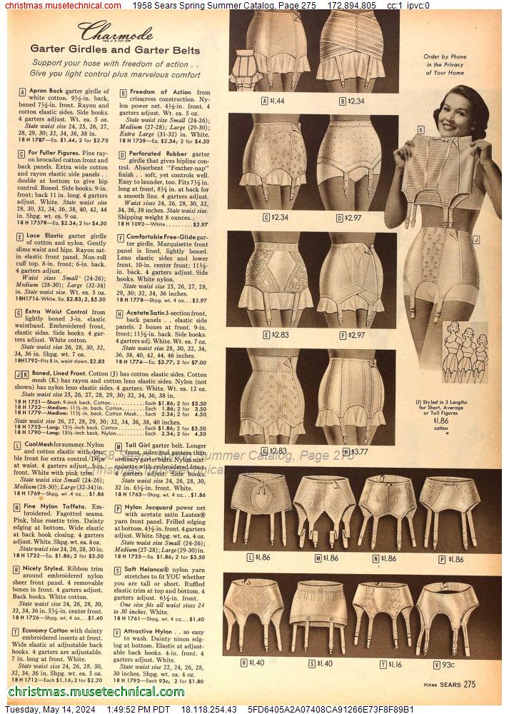 1958 Sears Spring Summer Catalog, Page 275