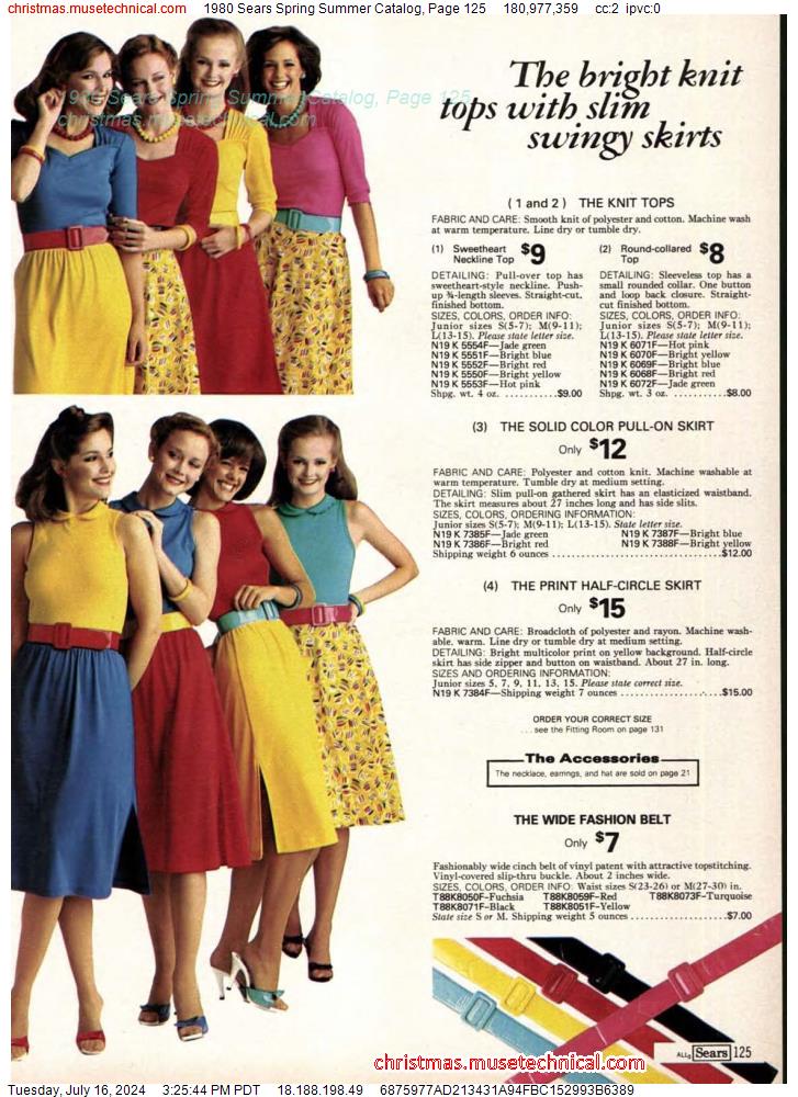1980 Sears Spring Summer Catalog, Page 125
