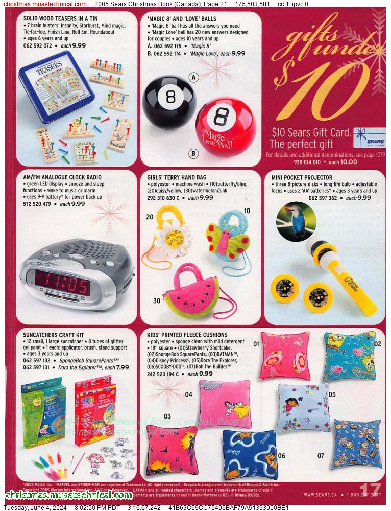 2005 Sears Christmas Book (Canada), Page 21