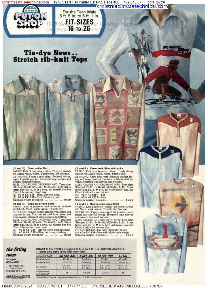 1976 Sears Fall Winter Catalog, Page 466
