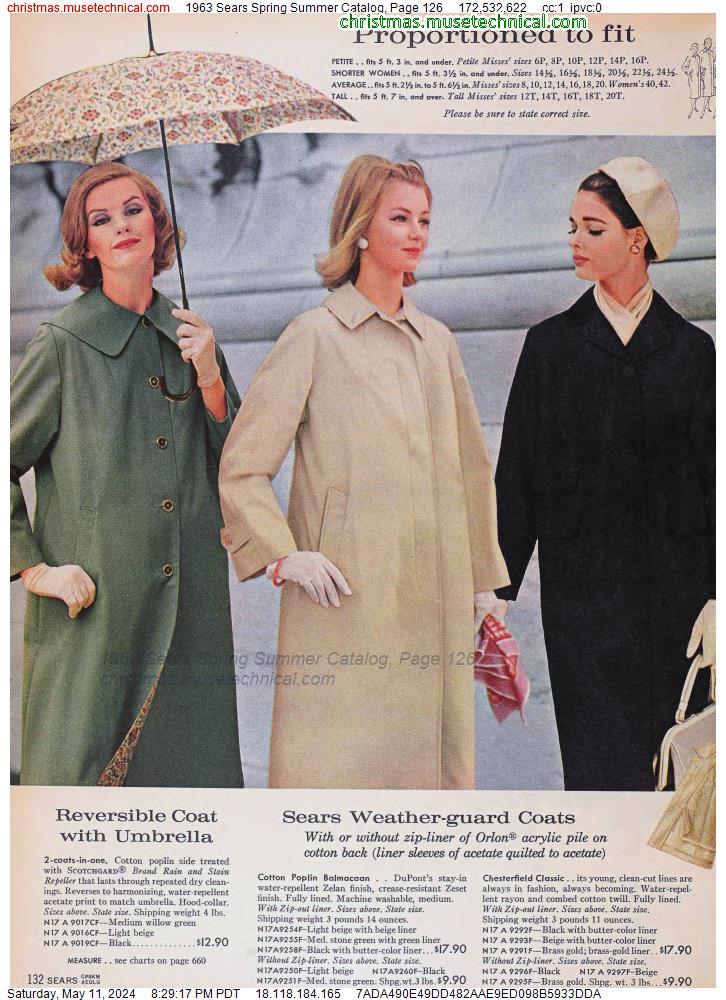 1963 Sears Spring Summer Catalog, Page 126