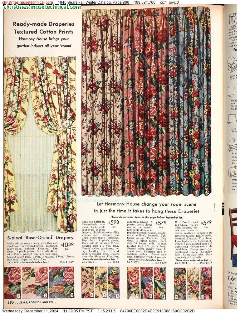 1946 Sears Fall Winter Catalog, Page 800