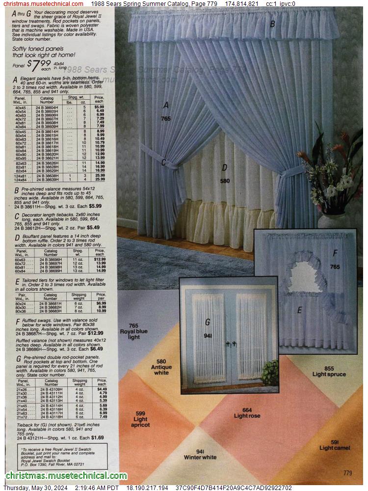 1988 Sears Spring Summer Catalog, Page 779