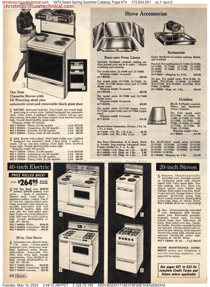 1970 Sears Spring Summer Catalog, Page 674