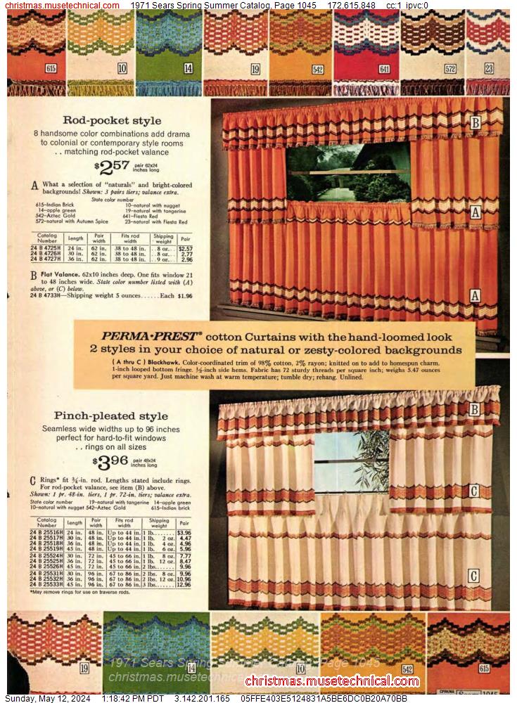 1971 Sears Spring Summer Catalog, Page 1045