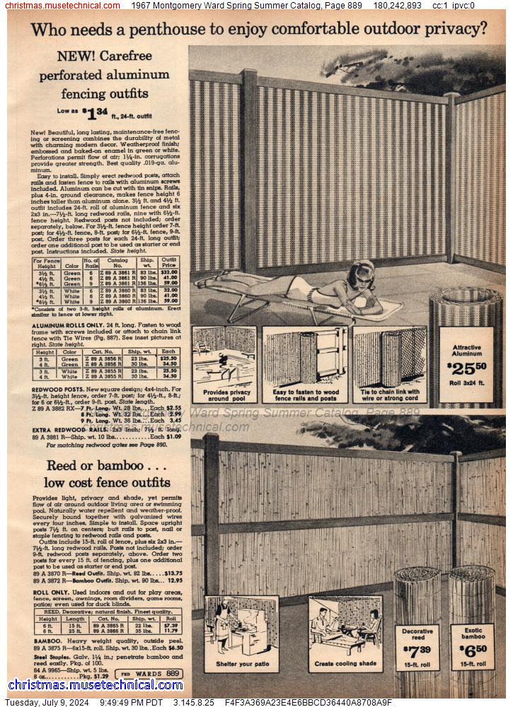 1967 Montgomery Ward Spring Summer Catalog, Page 889