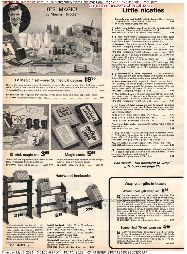 1976 Montgomery Ward Christmas Book, Page 216
