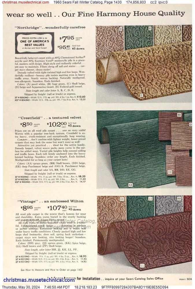 1960 Sears Fall Winter Catalog, Page 1430