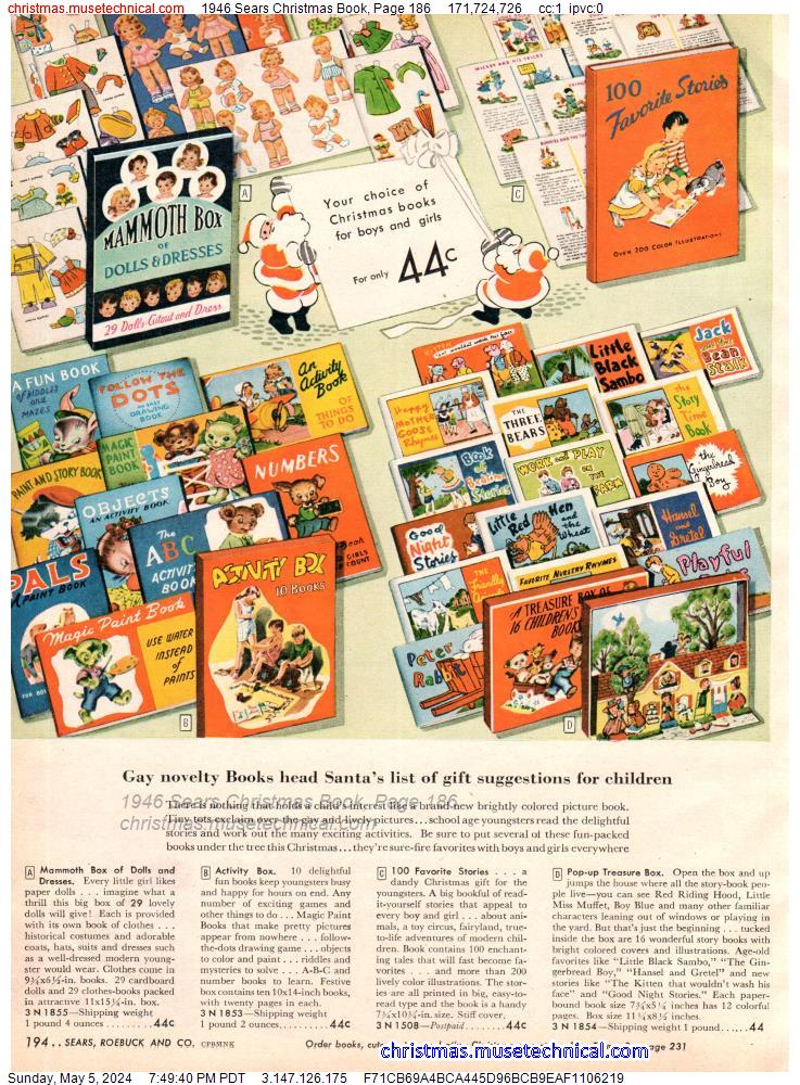 1946 Sears Christmas Book, Page 186
