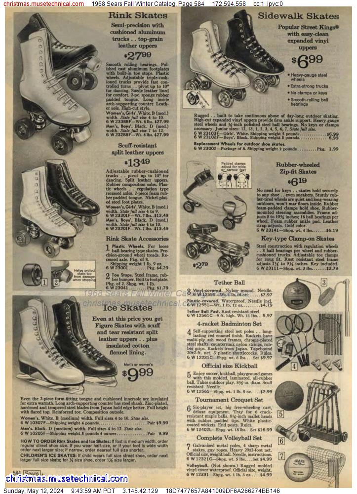 1968 Sears Fall Winter Catalog, Page 584