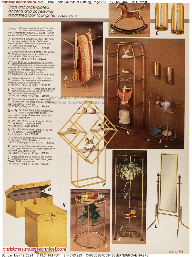1987 Sears Fall Winter Catalog, Page 758